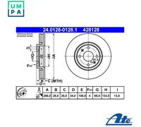 2x BRAKE DISC 24.0128-0128.1 FOR CITROEN C5/Van/II/Break XANTIA 4HR /4HT 2.2L