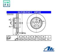 2x BRAKE DISC 24.0128-0142.1 FOR MERCEDES-BENZ E-CLASS/Platform/Chassis CLS 2.7L