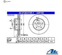 ATE 24.0128-0155.1 Brake disc