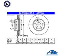 2x BRAKE DISC 24.0128-0155.1 FOR MERCEDES-BENZ C-CLASS/T-Model SLK E-CLASS 2.1L