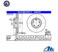 ATE 24.0128-0157.1 Brake disc