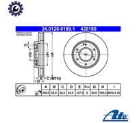 ATE 24.0128-0189.1 Brake disc