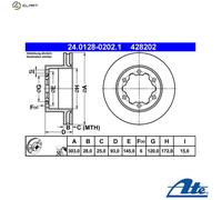 2x BRAKE DISC 24.0128-0202.1 FOR VW CRAFTER/30-50/Platform/Chassis/Van/30-35