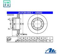 2x BRAKE DISC 24.0128-0202.1 FOR VW CRAFTER/30-50/Platform/Chassis/Van/30-35