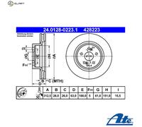 Front Brake Disc for Renault:MEGANE II 2,Clio III 3,GRAND SCENIC II 2 7701208130