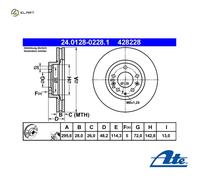 ATE 24.0128-0228.1 Brake disc
