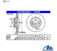 ATE 24.0128-0228.1 Brake disc