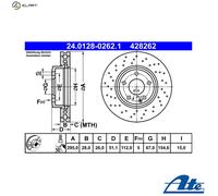 2x BRAKE DISC 24.0128-0262.1 FOR MERCEDES-BENZ GLA-CLASS/SUV B-CLASS 1.8L 4cyl