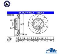 Brake disc ATE 24.0128-0262.1 for MERCEDES-BENZ A-CLASS (W176) 2.0 2013-2018
