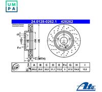2x BRAKE DISC 24.0128-0262.1 FOR MERCEDES-BENZ GLA-CLASS/SUV B-CLASS 1.8L 4cyl