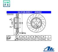 2x BRAKE DISC 24.0128-0262.1 FOR MERCEDES-BENZ GLA-CLASS/SUV B-CLASS 1.8L 4cyl