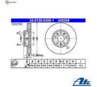 ATE 24.0128-0269.1 Brake disc