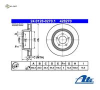 2x BRAKE DISC 24.0128-0270.1 FOR JEEP ENS 2.8L 4cyl LIBERTYEKG 3.7L 6cyl LIBERTY