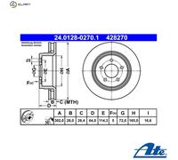 2x BRAKE DISC 24.0128-0270.1 FOR JEEP ENS 2.8L 4cyl LIBERTYEKG 3.7L 6cyl LIBERTY