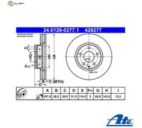 1X Brake disc ATE 24.0128-0277.1 for MAZDA CX-5 (KE, GH) 2 2011-2017