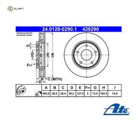 2x BRAKE DISC 24.0128-0290.1 FOR FIAT 939B5/940A5.000 2.0L EDG/ED3 2.4L 4cyl