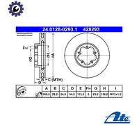 2x BRAKE DISC 24.0128-0293.1 FOR FORD TRANSIT/Van/Platform/Chassis/Bus 2.4L 4cyl