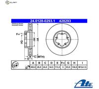 ATE 24.0128-0293.1 Brake disc