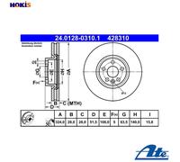 Genuine ATE Brake Disc For Volvo XC60 13-17 31423305
