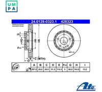 2x BRAKE DISC 24.0128-0323.1 FOR MAZDA PY-VPS/ZA/Y8 2.5L SH-VPTSSHY6/SHY1 2.2L
