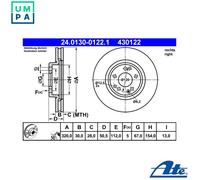 2x BRAKE DISC 24.0130-0122.1 FOR MERCEDES-BENZ 124 SL E-CLASS/T-Model/Break 3.6L