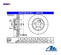 Brake disc ATE 24.0130-0178.1 for LAND ROVER DISCOVERY IV (L319) 2.7 2009-2018