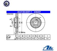Brake Disc ATE 24.0130-0257.1