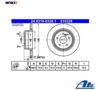 2x BRAKE DISC 24.0310-0328.1 FOR MERCEDES-BENZ OM646.811/812 OM651.911 2.1L 6cyl