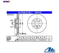 2x BRAKE DISC 24.0320-0142.1 FOR ALFA ROMEO FIAT MAREA/Weekend BRAVO TIPO 1.7L