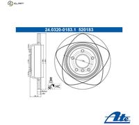 ATE 24.0320-0183.1 Brake disc