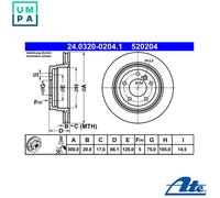 2x BRAKE DISC 24.0320-0204.1 FOR BMW X1/SUV/E84/SAV N20B16A 1.6L N47D20DC 2.0L