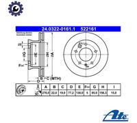 2x BRAKE DISC 24.0322-0161.1 FOR VW LT/Mk/II/Bus/28-35/Platform/Chassis/28-46