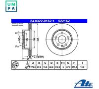 2x BRAKE DISC 24.0322-0162.1 FOR MERCEDES-BENZ V-CLASS VITO/Van/Bus 2.1L 4cyl