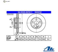 ATE 24.0322-0232.1 Brake disc