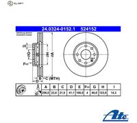 2x BRAKE DISC 24.0324-0152.1 FOR OPEL ASTRA/G/CLASSIC/Caravan/Hatchback/Delvan