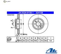 ATE 24.0324-0158.1 Brake disc