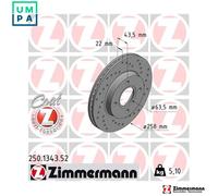 2x BRAKE DISC 250.1343.52 FOR FORD FIESTA/IV/Mk FOCUS/Turnier/ClipperRTP 1.8L