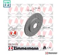 2x BRAKE DISC 250.1345.52 FOR FORD HJBB/HJBA/D6BA/HJBC 2.0L 4cyl MONDEO III