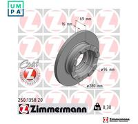 2x BRAKE DISC 250.1358.20 FOR FORD TRANSIT/TOURNEO/Bus/Van/Platform/Chassis 2.4L