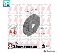 2x BRAKE DISC 250.1363.52 FOR FORD K FIESTA/VI/Van FIGO/ASPIRE P4JB 1.0L 3cyl