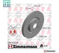 2x BRAKE DISC 250.1372.20 FOR FORD KUGA/II ESCAPE/SUV T8MB/T8MA/T7MB/T7MA 2.0L