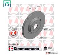2x BRAKE DISC 250.1396.20 FOR FORD FOCUS/III/Turnier T8DA 2.0L R9DA/R9DD 2.0L
