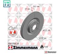 2x BRAKE DISC 250.5700.20 FOR FORD FOCUS/IV/Turnier N3DA/N3DB 2.3L YLDA 2.0L