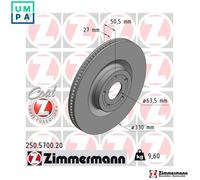 2x BRAKE DISC 250.5700.20 FOR FORD FOCUS/IV/Turnier N3DA/N3DB 2.3L YLDA 2.0L