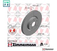 2x BRAKE DISC 250.5706.20 FOR FORD TRANSIT/CONNECT/V408/Box/Body/MPV/Wagon 1.5L