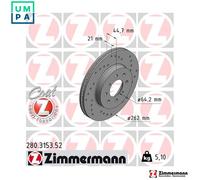2x BRAKE DISC 280.3153.52 FOR HONDA MG ROVER L15A7 1.5L L13Z1 1.3L 4cyl 1.4L