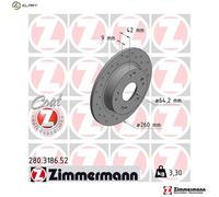 ZIMMERMANN 280.3186.52 Brake disc
