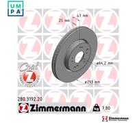 2x BRAKE DISC 280.3192.20 FOR HONDA LFB11/LFB12 2.0L L15BR 1.5L 4cyl INSPIRE