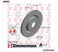 2x BRAKE DISC 290.2271.20 FOR JAGUAR LAND ROVER RANGE/VELAR/SUV PT204 2.0L 4cyl