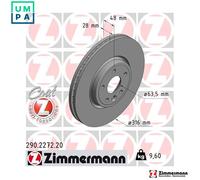 2x BRAKE DISC 290.2272.20 FOR JAGUAR PT204 2.0L 204DTA/204DTD/204PT 2.0L 4cyl XE